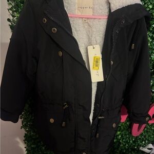 Copper Key Black Puffer Jacket for Kids 4/5T